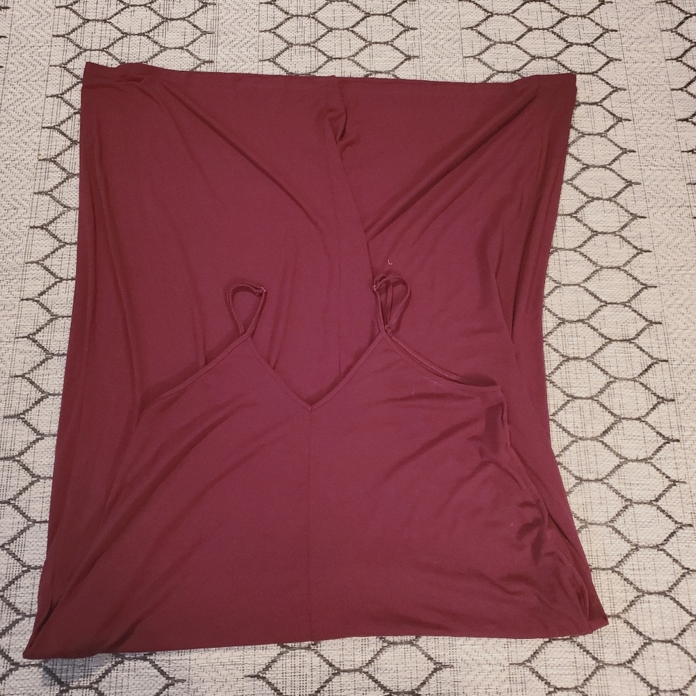 Wine maxi dress